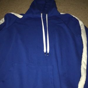 White and blue hoodie